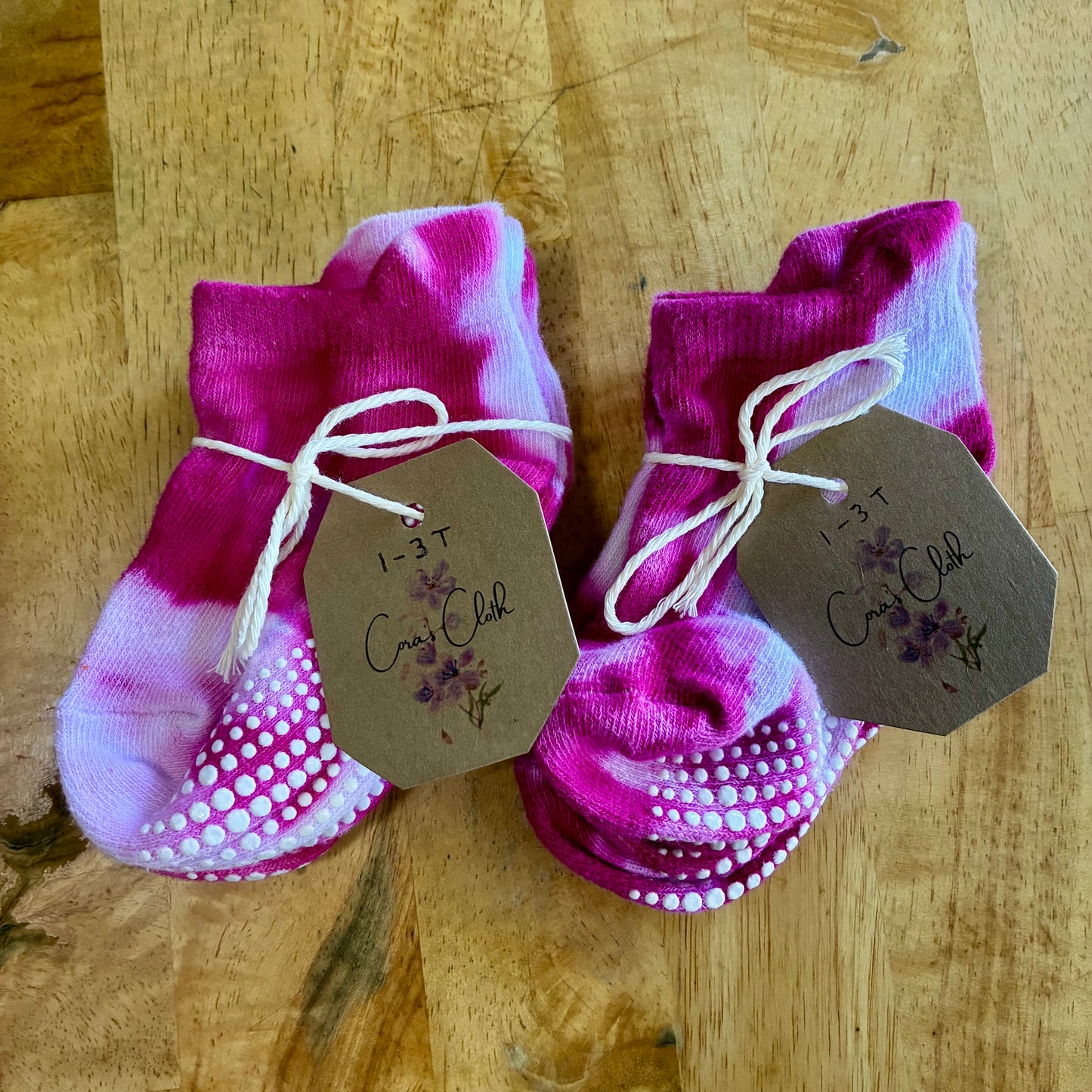 Handdyed Grippy Socks- 2pk